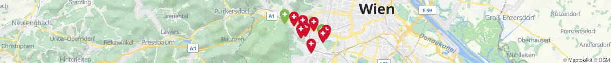 Kartenansicht für Apotheken-Notdienste in der Nähe von 1130 - Hietzing (Wien)